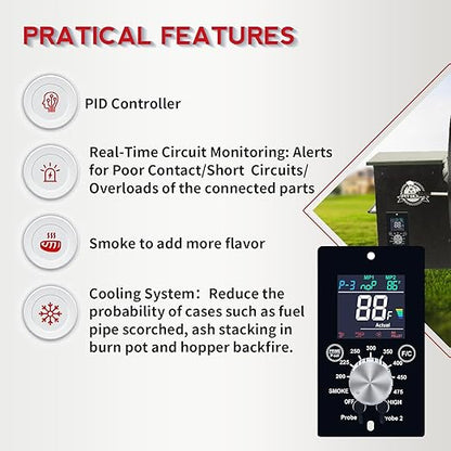 Universal PID Enhanced Grill Temperature Control Panel Replacement for Pit Boss, Traeger, Z Grills and Smokers Models
