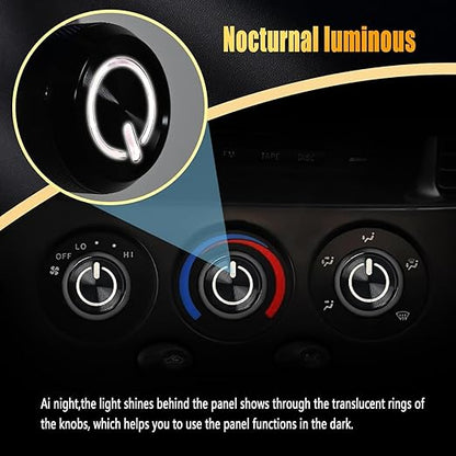 Xomzema 3Pcs Upgraded Control Switch Knob for Toyota Tundra 2000-2006,Air Conditioning AC Heater Blower Fan Climate Control Knobs Switch Button,Replaces 55905-0C010 559050C010