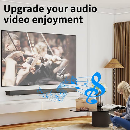 suptek Soundbar Wall Mount Shelf – Wall Mount Bracket for Sony, Samsung, Vizio, LG, Sonos Sound Bars – Under TV Mounting, Space-Saving Design, White (SBR001GDSW)