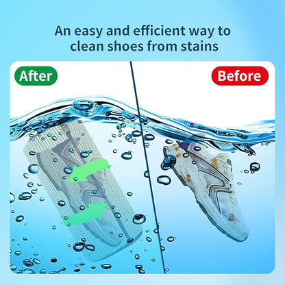 Shoe Washing Machine Bag: Laundry Shoe Bag for Washer and Dryer - 2pc Durable Hidden Zipper Reusable Shoe Cleaning Bag for Sneaker Tennis Shoes, Fluffy Fibers Keep 360° Wrap-around Cleaning