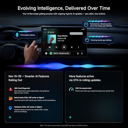 ATOTOMOVE Wireless CarPlay Magic AI Box, Upgraded CB6C Video Streaming Plug & Play Carplay Box for iPhone & Android Auto with ChatGPT, Supports YouTube, Netfilx, TikTok, 4G LTE, 4G+64G