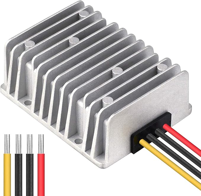 Cllena DC 24V to 13.8V 40A 552W Converter Voltage Regulator, Waterproof DC Voltage Reducer Buck Transformer Power Supply for Golf Cart