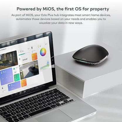 Ezlo Plus Smart Home Hub with Zigbee & Z-Wave. Works with Wi-Fi Devices Associated with Amazon Alexa Devices & Google Assistant to Control Smart Locks, Lights, Switches and CCTV Cameras