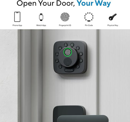 ULTRALOQ Bolt Smart Lock, Built-in Wi-Fi, Matter Over Thread, Works with Apple Home, Alexa, Google, 7-in-1 Keyless Entry Deadbolt with Fingerprint ID, App, Keypad, Remote Control, 18 Months Battery