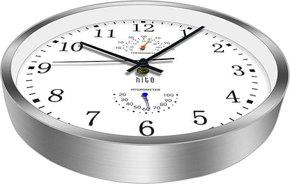 HITO 14 Inch Silent Wall Clock Battery Operated, Large Wall Clock for Living Room Decor, Office, Classroom, Bedroom