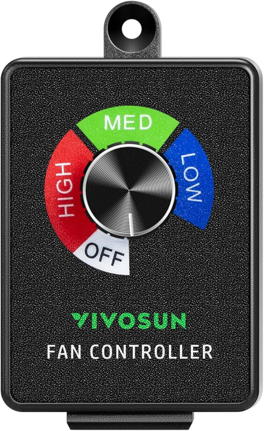 VIVOSUN Variable Speed Controller Cordless Vent Blower Speed Adjuster for Inline Duct Exhaust Fan