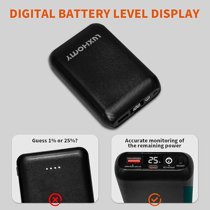 Heated Vest Battery Pack, 16000mAh 7.4V Compact Power Bank Repaclement for Heated Jacket Heated Hoodie Heated Pants Heated Chair Heated Outdoor Gear
