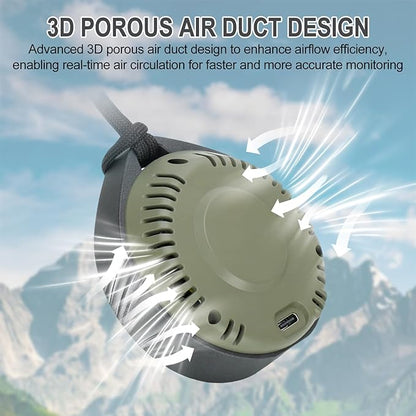 3-in-1 Portable Carbon Monoxide Detectors for Travel, Temp/Humidity Sensor, 140H Standby, Rechargeable Carbon Monoxide Monitor Alarm with Magnetic Back, CO Detector for Home/Camping/Travel/RV/Car