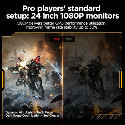 KOORUI 24" Gaming Monitor, 200Hz 1ms Fast IPS, FHD HDR400 Display, 90% DCI-P3 Color Gamut, Adaptive Sync, Ultra Slim Frame, VESA Mountable, HDMI 2.0, DP 1.4, G2411P