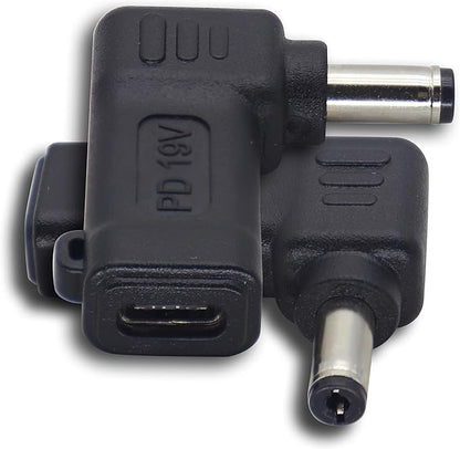 90W PD Type C to DC5521 Power Converter USB C to DC 5521 Laptop Charging Adapter 19V 4A Type C Female to DC 5.5 x 2.1mm Male Power Adapter for Studio and Travel [PD-5521]