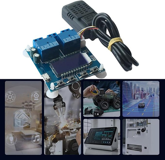 Double Output Digital Display Temperature Humidity Control Module Easy Read -20 to 60℃ Precisions Control Module Board Industrial Temperature Regulator