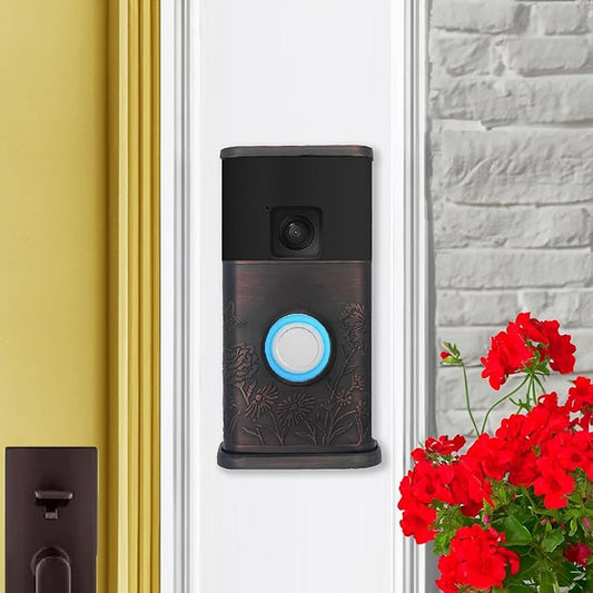 Garden Video Doorbell Cover (Compatible with Ring Battery Doorbell - 2024 Release) (Oiled Bronze)