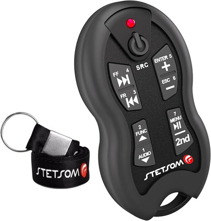Stetsom SX2 - Universal Remote Control, Infrared, Long Range (1640 ft), 16 Functions, Learning Mode, Compatible with Car Audio Head Units, Home Devices and Video Equipment