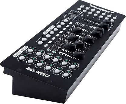 TCFUNDY DMX 512 Controller, 192 Channel DMX Light Controller Stage Lighting Console for Party DJ Disco Lights Show Night Club