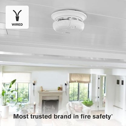 First Alert Combination Smoke & Carbon Monoxide Alarm, Interconnect Hardwire Detector with Battery Backup and Voice & Location Alerts, SMCO100V-AC, 1-Pack