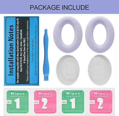 Premium Replacement Ear Pads for Bose QC35 & QC35ii Headphones Made by GEVO - Comfortable Adaptive Memory Foam and Extra Durable - Fits QuietComfort 35 & 35ii / SoundLink 1&2 AE | Chilled Lilac