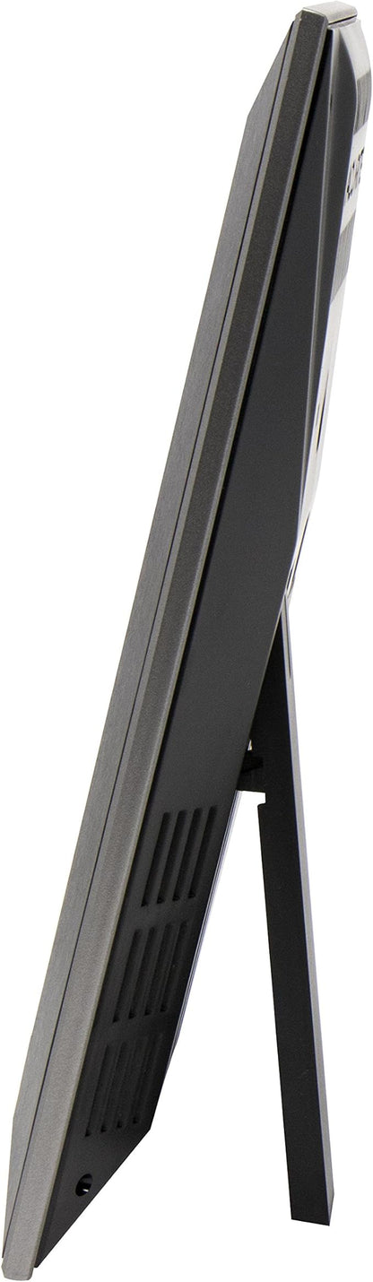 AcuRite Digital Vertical Weather Forecaster with Indoor/Outdoor Temperature, Humidity, and Date and Time (01121M) , BLACK
