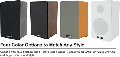 Rockville Pair RockShelf 68D V2 400W Bookshelf Speakers 8 Ohm, Kevlar Woofers, Silk Dome Tweeter, MDF Cabinet, for Home Theater and Audiophiles