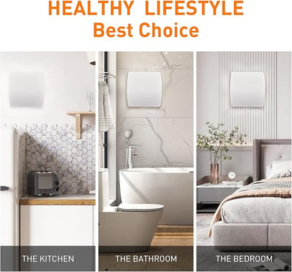 Hehou Bathroom Exhaust Fan for Wall and Super Quiet 4 In Window Exhaust Fan with O Ring White 80 CFM Bathroom Vent Fan