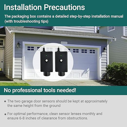 Upgraded 41A4373A Garage Door Safety Sensor Compatible with LiftMaster & Chamberlain Openers