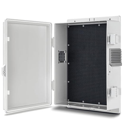 Namunanee Outdoor Electrical Junction Box, ABS Water Resistant Enclosure with Internal Mounting Panel & Hinged Cover (13" H* 9.2" L* 3.7" W)