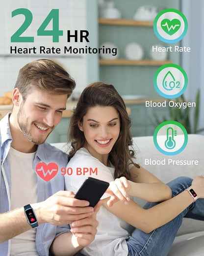 IMFRCHCS Fitness Tracker,Smart Watch with 1.47" Touch Display,137+Sport Modes Fitness Watch with Heart Rate Sleep Monitor, Step Counter,IP68 Waterproof Activity Trackers for Women Men