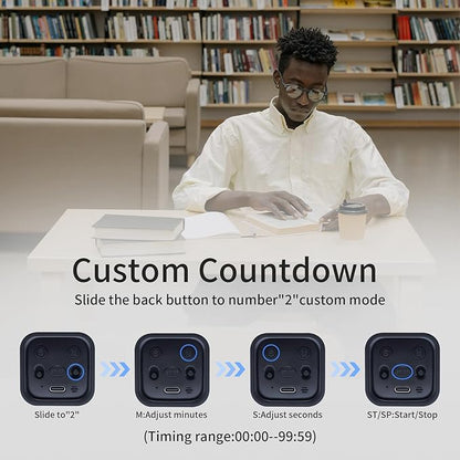 Productivity Timer Flip Gravity Sensor Cube Timer Countdown & Countup,Mute & Vibrate & Sound，5/10/30/60min & Custom Timing, Perfect for ADHD,Work,Learning,Kitchen Cooking (2 Black)