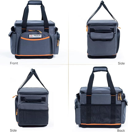 FRECOLSH Travel Carrying Case Compatible with Jackery 500, Portable Power Station Storage Case with Water- proof Bottom and Pocket for Jackery Accessories, Storage Bag Only