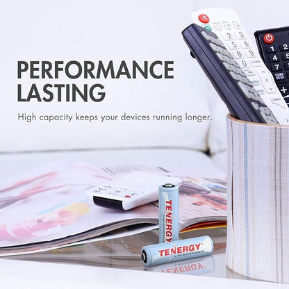 Tenergy AA/AAA Rechargeable Battery and Charger Combo TN162 - 8-Bay Smart LCD NiMH/NiCd Charger With 8 AA & 8 AAA Batteries