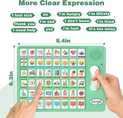Joyreal AAC Device for Autism, Non Verbal Communication Tools for Speech Therapy & Stroke Rehab. Autism Communication Board with 5 Programmable Buttons & Adjustable Volume, Autistic Kids Must Haves