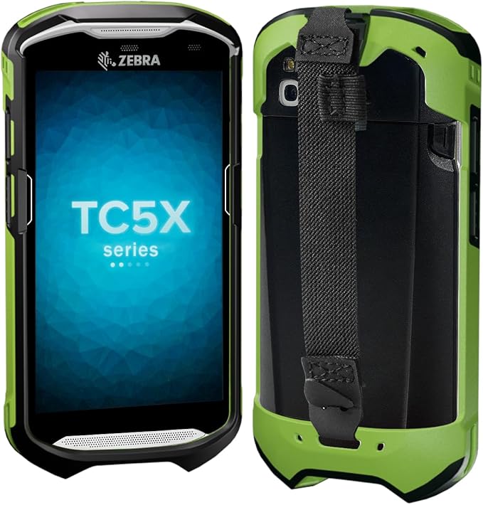 Case for Zebra TC51 TC510K TC52 TC52X TC56 TC57 TC57X TC520 TC520K – Rugged Protective Cover with Strap, Bumper, Boot-Style Holster, Handheld Barcode Scanner Accessory SG-TC51-EXO1-01 (Green)