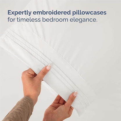 Full Size 4 Piece Sheet Set - Comfy Breathable & Cooling Bed Sheets Set - Hotel Luxury Bedding for Women, Men, Kids, Teens, Boys & Girls - Deep Pockets, Soft, Wrinkle Free - Oeko-Tex - Antique White