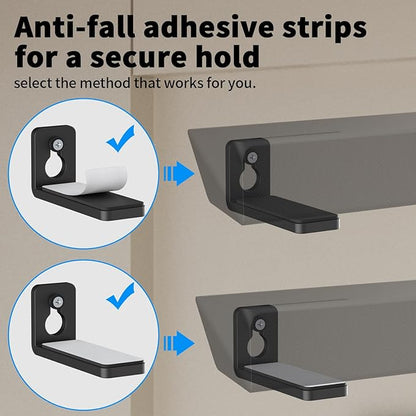 suptek Soundbar Wall Mount Shelf – Wall Mount Bracket for Sony, Samsung, Vizio, LG, Sonos Sound Bars – Under TV Mounting, Space-Saving Design (SBR001GDSB)
