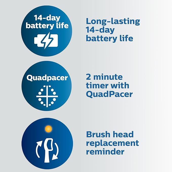 Philips Sonicare Compact Flosser 1000, Blue, ProtectiveClean 5300 Rechargeable Electric Toothbrush and 2PK Compact Nozzle Bundle