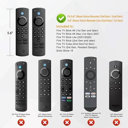 CaseBot Remote Case for Fire TV Stick HD/4K/4K Max (1st Gen)/Fire TV Stick (3rd Gen)/Lite - Anti-Slip Shockproof Silicone Cover for Alexa Voice Remote (2nd & 3rd Generation) (Red)