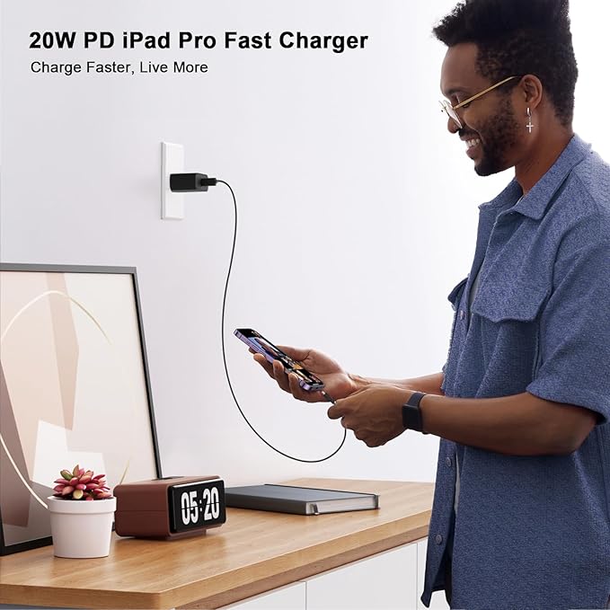 Matsusho iPhone 16 15 Charger Fast Charging 10 FT, 2 Pack 20W USB C Wall Charger with 10FT Type C Charger Cable Compatible for iPhone 16/16 Plus/16 Pro/16 Pro Max/15/15 Pro/15 Pro Max/15 Plus, Black