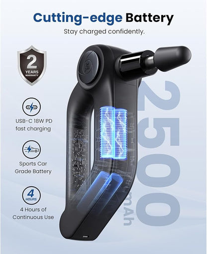 BOB AND BRAD D5 Pro Massage Gun with 13mm Amplitude, FSA-HSA Eligible, Professional Deep Tissue Percussion Massage Gun, Ergonomic D-Handle for Effortless Muscle Pain Relief, Adapter Included