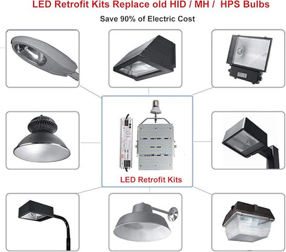 OPENLUX 240 watt LED Shoebox Retrofit Kits, 33,600lm, 5700K LED Retrofit with E39 Base for Parking Lot Shoebox/Tennis Court/Bypass/Arena/Stadium [ETL/DLC Certified][ 960W MH/HPS Equiv.] AC 100-277V