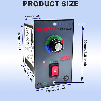 URANT DC12V - 60V/20A Motor Speed Controller, with Forward and Reverse Switch,Suitable for DC Brushless Motors,Forward and Reverse Motor Speed Regulator,DC Motor Speed Controller
