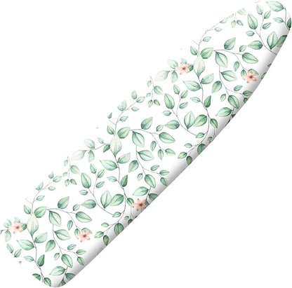 Extra Thick Ironing Board Cover and Pad, 15x54 Ironing Board Cover, Resist Scorching and Staining,Elastic Edges,Sage Green Spring Summer Eucalyptus