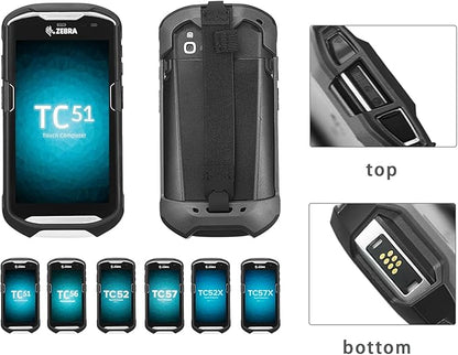 IYOUBOL Protective Cover Bumper Case Rugged Boot with Hand Strap for Zebra TC51 TC510K TC52 TC56 TC57 Black