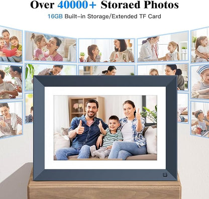 10.1" Digital Picture Frame Smart-Digital-Photo-Frame - 1920 * 1200 IPS FHD Touch Screen Digital Frame, Auto Rotate, 16GB Memory, Load Photos Videos from Phone via App or Email, for Mom