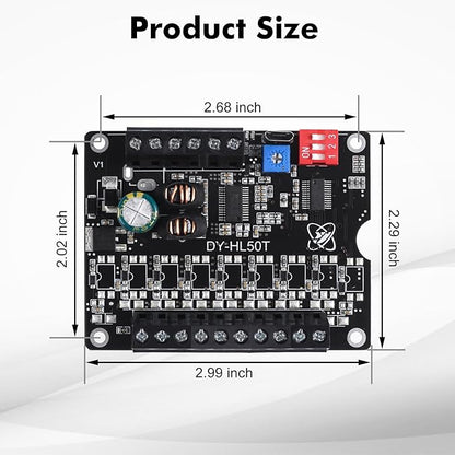 1 Pc 60W Voice Playback Module Support TF Card(32GB Max), PEMENOL DC 9-24V Sound Module Music Player Voice Broadcast Device Support Sound and Light Alarm for Home Alarm Voice Broadcast Module