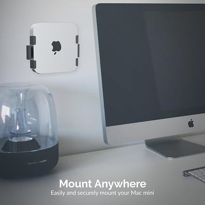 SABRENT Mac mini VESA Mount/Wall Mount/Under Desk Mount [Black] (BK-MABM)
