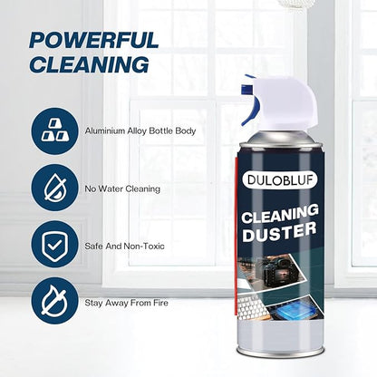 dulobluf Compressed Air Duster : Air Duster for PC Cleaning - Computer Air Duster Blower for Laptop - Reusable Car Dusters Airduster