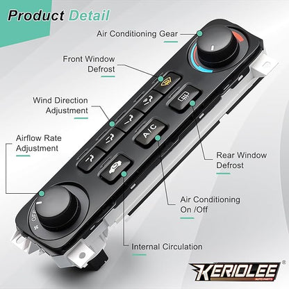 79600-S84-A21ZA A/C Control Panel Compatible with 2001-2002 Honda Accord 2.3L L4/3.0L V6 AC Climate Control Module, 79600S84A21ZA HVAC Control Panel Original Air Conditioning Control