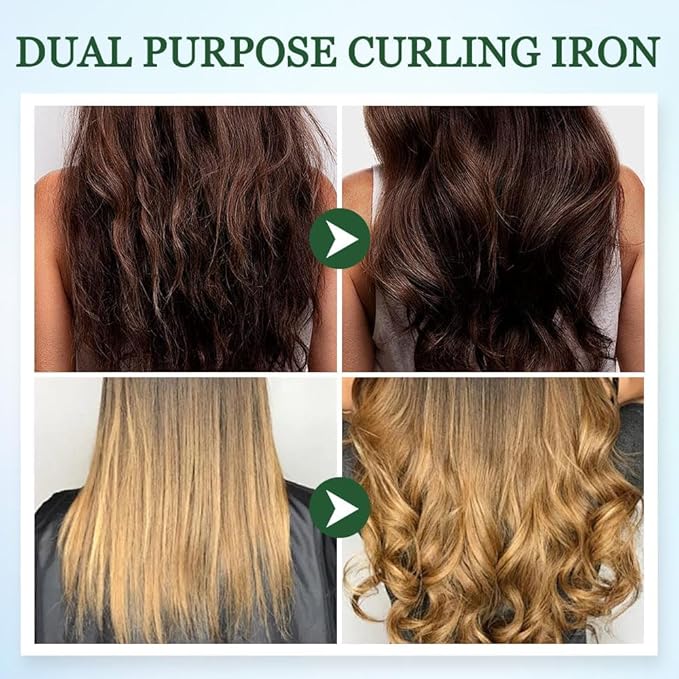 2026 New Mini Curling Iron for Short Hair, 2 in 1 Mini Curling Wand & Flat Iron Hair Straightener, Dual-Purpose Curling Iron, Portable Travel Curling Wand Hair Straightener (Black)