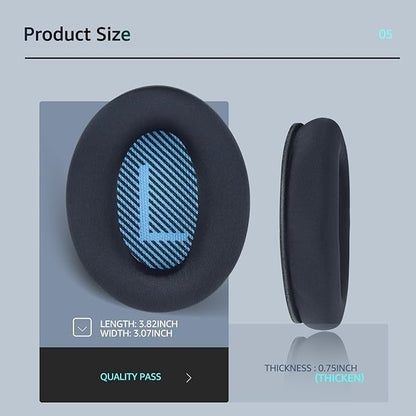 Fabric Comfort -Wzsipod Ear Pads for Bose QuietComfort 35/Qc35ii Headphones, Compatible with QC45 QC25 QC35 QC15 & More Series, Replacement Exclusive Styles, S3