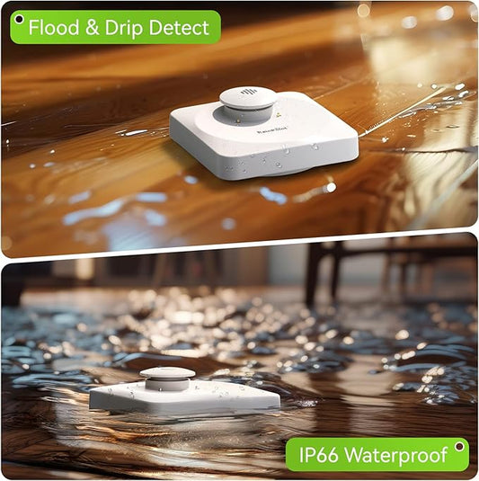 RainPoint WiFi Water Leak Detectors for Home - IP66 Waterproof Grade Water Sensor Leak Detector Kit with Hub, Powerful Alarm Siren, Includes 3 Water Alarm Leak Detectors & One WiFi Gateway Hub