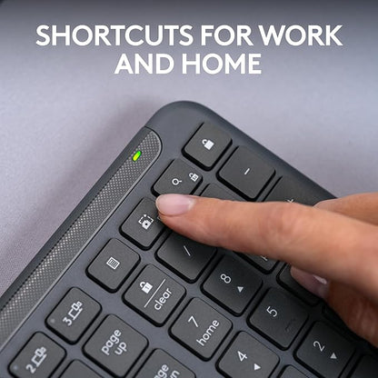 Logitech Signature Slim K950 Wireless Keyboard, Sleek Design, Switch Typing Between Devices, Quiet Typing, Bluetooth, Multi-OS, Windows, Mac, Chrome - Graphite